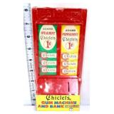Vntg Chiclets Gum Machine & Bank NOS