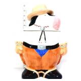 Cowboy cow cookie jar, see photos