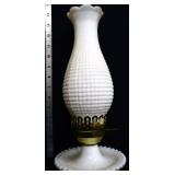 Vntg milk glass dresser lamp