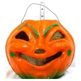 Vintage large paper mache jack o lantern w/ handle