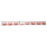 Estate lot of pink depression cups & saucers