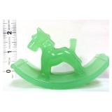 Vntg jade scottie dog rocking horse ink blotter