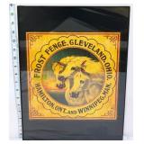 Vtg framed 12.25x18.25 Frost Fence paper adv