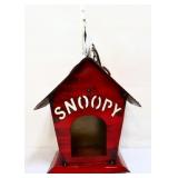 Red metal Snoopy birdhouse NO SHIPPING