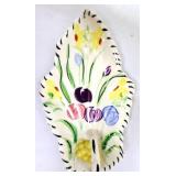 Vntg Blue Ridge Easter Parade floral leaf tray