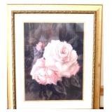 Framed 19.5x23.5 rose art NO SHIP