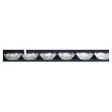 Lot of 6 cannonball pinwheel clear bowls