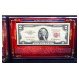 Lot of 2 red seal paper notes w/ collector info