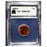 Graded MS66 1956D Lincoln penny
