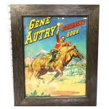 Framed 14.5x17.5 Gene Autry Coloring Book cover