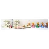 9 piece angel and child figural lot