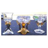 Lot of 3 vntg Shriners convention goblets