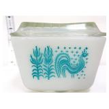 Vntg Pyrex butterprint 503 fridge dish w/ lid