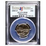 Graded SP68 2005P Minnesota state quarter