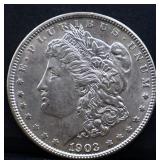 1903 Morgan silver dollar