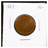 1867 2 cent coin