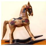 Decorator child size wood rocking horse