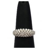 Sterling white sapphire ring. lab created