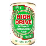 Vntg 1qt High Drive Transmission Fluid can, full