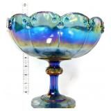 Vintage blue carnival open compote
