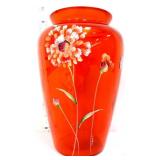 Fenton 9in orange slice vase