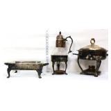 Silver plate serving pieces estate lot