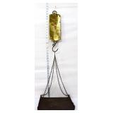 Vintage brass front hanging scales
