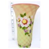 Fenton burmese 8in lattice vase