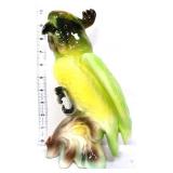 Vntg 10in parrot on tree figure