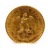 1945 Mexican 2 pesos gold piece