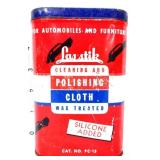 Vntg Las Stik Polishing Cloth can, empty