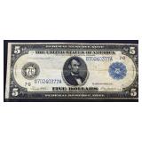 1913 $5 Federal Reserve note
