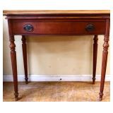 Vintage 1 drawer fold top game table