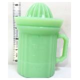 Jadeite ribbed juicer with measuring jar