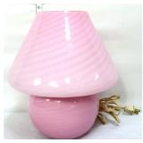 1970s Murano bubblegum pink mushroom lamp