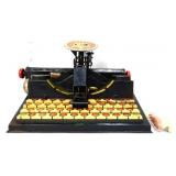 Vntg tin litho De-Luxe Dial toy typewriter