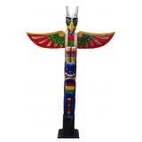 Wood 59in tall, 39.5in wide totum pole NO SHIP