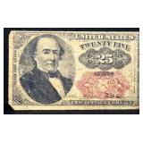 1874 25 cent fractional note