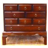 Vntg multi drawer nightstand