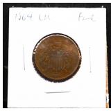 1864 2 cent coin