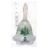 Fenton white iridescent winter trees bell