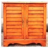 Vintage shutter door record cabinet