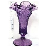 Fenton 8in amethyst daffodil vase