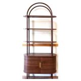 Decorator oval top open book shelf