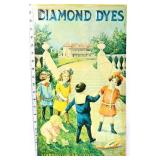 Vntg metal 11.5x20.25 Diamond Dyes sign