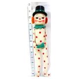 Vntg 12in snowman Christmas ornament