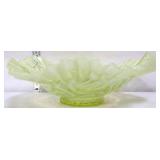 Jefferson vaseline topaz swirl bowl, glows