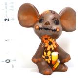 Fenton brown scarecrow mouse figure