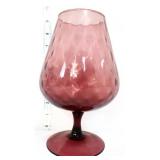 Vntg Empoli amethyst optic brandy snifter