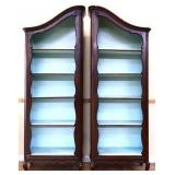 Pair vintage French bookshelves